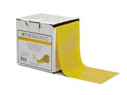 Professional Resistance Band, Yellow, 4" x 25yds., Non-Latex, 1 Roll/Box