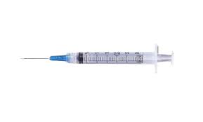 3mL Syringe Luer-Lock Tip, w/PrecisionGlide Needle,  21G x 1", Sterile, 100/Box
