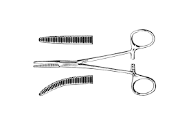 Jones Forceps, 5 1/8" Curved, Each