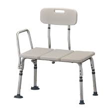 Deluxe Shower Chair/Transfer Bench, Adjustable Aluminum Frame, NEW, 1/Box