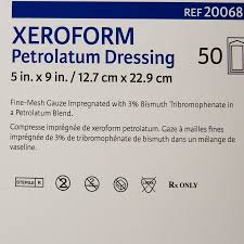 Xeroform Petrolatum Dressing, 5" x 9", Sterile, 50/Box