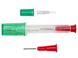 BD Twinpak, Red Hub Syringe Filling Device w/Green Blunt Plastic Cannula, Sterile, 100/Box