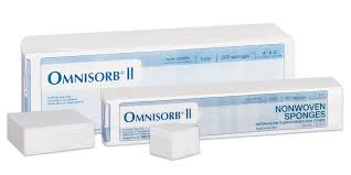 Omnisorb II Non-woven Sponges, Non-Sterile, 4-ply 4" x 4", 200/Sleeve