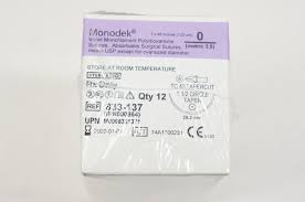 Monodek 0, Violet Monofilament Polydioxanone Suture TC 43 Taper 1 x 48", 12/Box