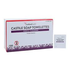 Castile Soap Towelettes, 100/Box