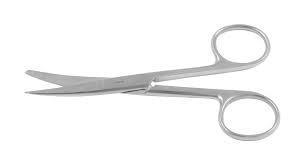 Operating Scissors, 5 5/8" Curved, Beveled Blades, Sharp/Blunt, Each