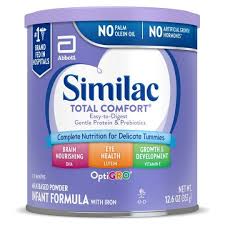 Similac Total Comfort Infant Formula w/Iron, 12.6oz. Powder Cans, 6/Case
