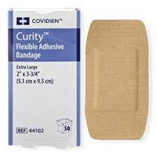 Curity Flexible Adhesive Bandage, X-Large, 2" x 3 3/4", Sterile, 50/Box