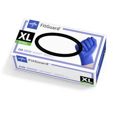 Exam Gloves, FitGuard Nitrile, Powder-Free, XL, 230/Box