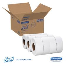 Scott Jr. Jumbo Roll Bath Tissue, 2-Ply, 1000ft/Roll 12 Rolls/Case