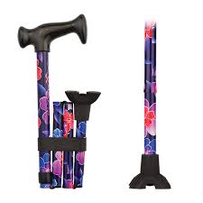 Mini Quad Tip Folding Cane, Each