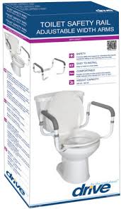 Toilet Safety Rail w/Adjustable Arms, 1/Box