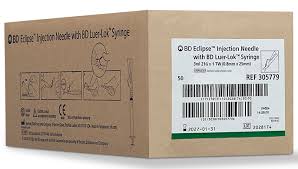 Eclipse Syringe 3ml w/Luer-Lok Needle 21gX1" Sterile 50/Box