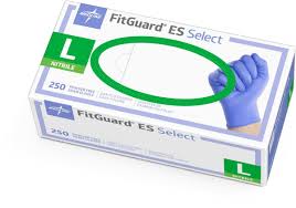 Exam Gloves, FitGuard ES Select, Nitrile, Large, 250/Box