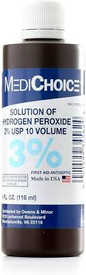 Solution Of Hydrogen Peroxide 3% USP 10 Volume 8 fl. oz, 12/Box