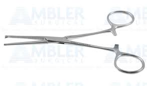 Kocher Forceps, 5 1/2" Straight, 1x2 Teeth, Mirror Finish, Each