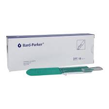 Protected Disposable Scalpels Stainless Steel Blades #10, 10/Box