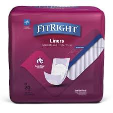 FitRight Incontinence Liners, Extended Wear, 13" x 34", 20/Pack