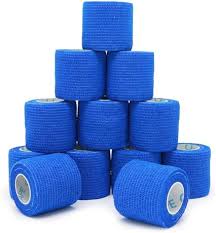 Cohesive Bandages Non-Sterile, 1.5" x 5 Yds, Blue, 48 Rolls/Box