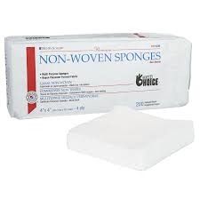 Non-Woven Sponges Rayon Polyester Non-Sterile 4" x 4" x 4-Ply. 200/Pack