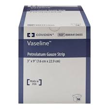 Vaseline Petrolatum Gauze Strip 3"x9" Sterile, 50/Box