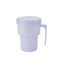 Spill-Free Cup w/Easy Grip Handle, 7oz., 1/Ea