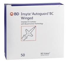 Insyte Autoguard BC Winged Shieldes IV Catheter, 16GA x 1.16", 50/Box