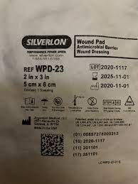 Silveron Wound Pad, Antimicrobial Barrier Wound Dressing, 2" x 3", 5/Box