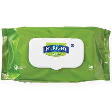 FitRight Personal Cleansing Wet Wipes 8"x10", 100/Pack