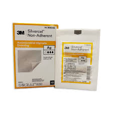 Silvercel Non Adherent Antimicrobial Alginate Dressing 2"x2" Sterile,10/Pack