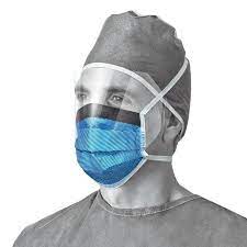Surgical Mask Level 3 Eye Shield Anti Fog Blue 50/Box