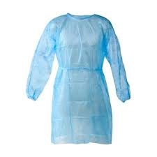 Isolation Gown, Universal Size, Blue, 50/Box