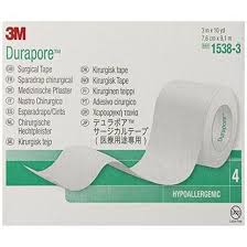 Durapore Surgical Tape, 3"x10yd , 4/Box