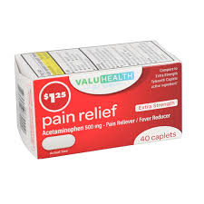 Extra Strength Pain Relief Acetaminophen 500mg Caplets, 40/Bottle, 6 Bottles/Pack