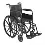 Silver Sport 2 Wheelchair w/Fixed Arms, Swing Away Footrests, 18 in. Seat, Black Each in Orig. Box