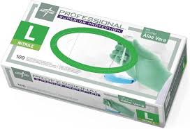 Exam Gloves, Nitrile Professional w/Aloe Vera, Large, 100/Box