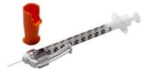 SafetyGlide 6 mm Insulin Syringe, 31G x 6 mm, 1 mL, 100/Box