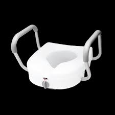 Raised Toilet Seat  Lock With Adjustable Handles 1/Box