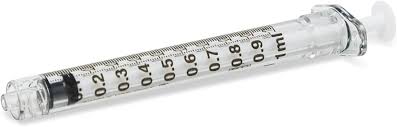 Luer Lock Syringe 1mL, Sterile, 100/Box