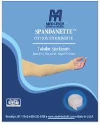 Spandanette Tubular Stockinette, Single Ply, Cotton/Poly, 4" x 50yds, Natural, 1/Box