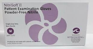 Exam Gloves, NitriSoft II Nitrile, Powder-Free, Medium, 100/Box