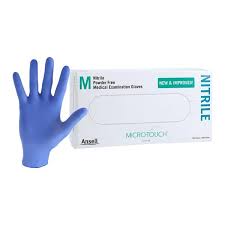 Exam Gloves, Micro-Touch Nitrile, Medium 7 1/2-8, 200/Box