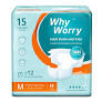 Why Worry Adult Briefs w/Tabs, 28"-34" Medium,12/Pack