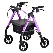 Star Heavy Duty Petite Rollator, 18.5" Seat, Purple, NEW, 1/Box