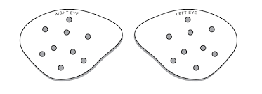 Left/Right Eye Shield, 3 1/2" x 2 1/2", Sterile, 25 Pairs/Box