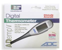 ADTemp V Digital Thermometer, Ultra Fast 8 Seconds, 1/Ea