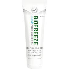 BioFreeze Professional Colorless 5% Menthol Pain Relieving Gel, 4fl oz. Tube, 12 Tubes/Box