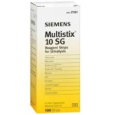 Siemens Multistix 10 SG Reagent Strips for Urinalysis, 100/Box