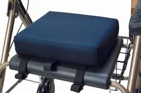 Rollator Foam Seat Cushion, 3" x 12" x 13", Black, 1/Ea