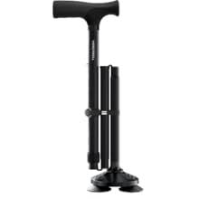 Honeybull Walking Cane T-Handle Free Standing w/Pivot Base, Each